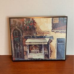 French Troubadour Restaurant Kitchen Decor Picture - wooden 8“ X 10“  L13