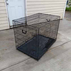 Large Metal Dog 🐕 Cage With Tray 