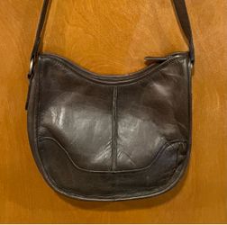 Frye Dark Brown Leather Crossbody Bag