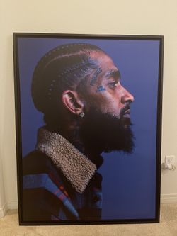 Premium Nipsey Hussle Wall Mural/Canvas + Floating frame