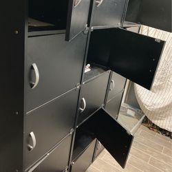 5 Shelf Cabinet Black