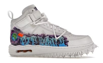 Nike Air Force 1 Mid Off-White Graffiti White