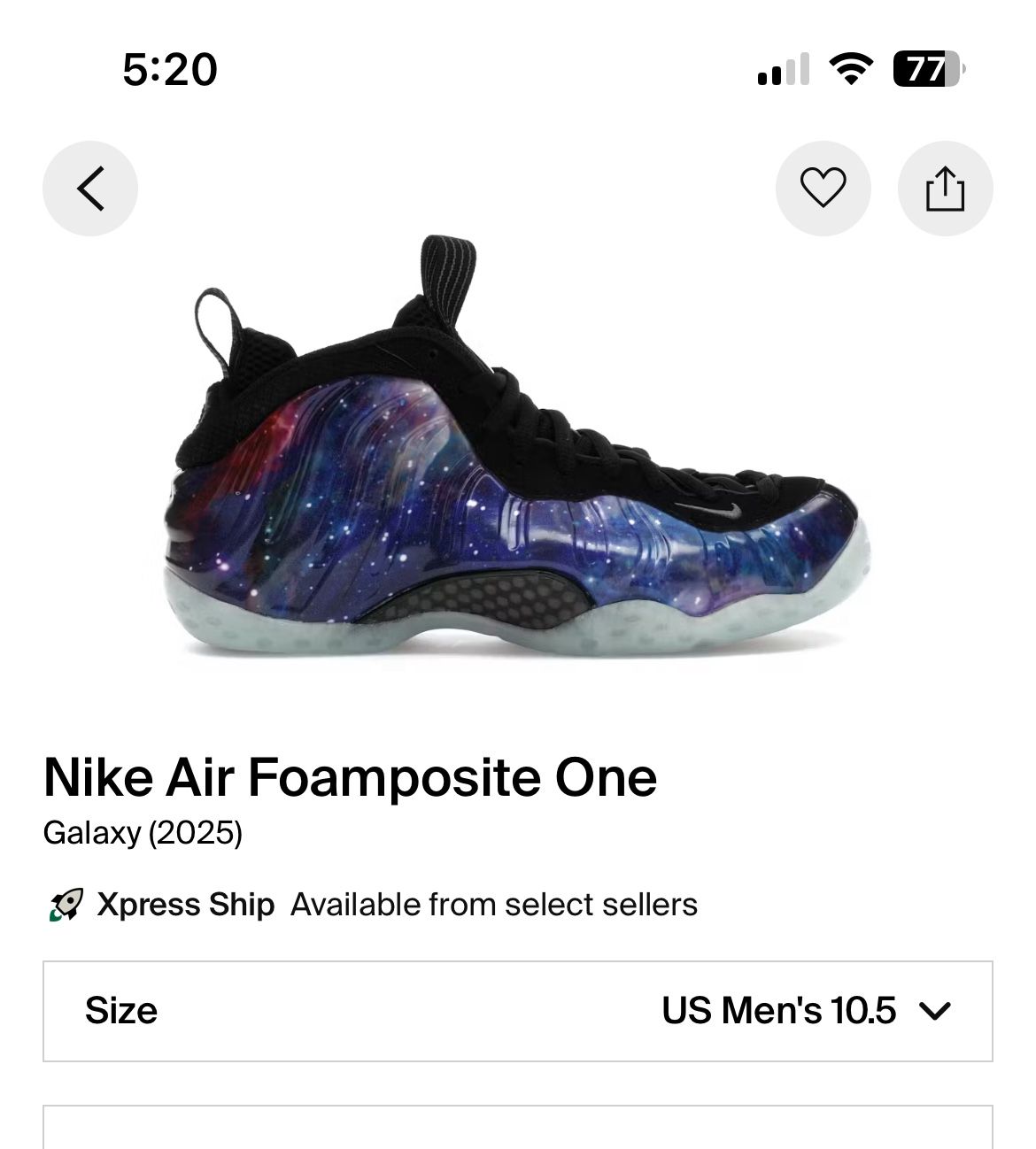 GALAXY FOAM SIZE 10.5