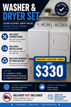 Washer and Dryer