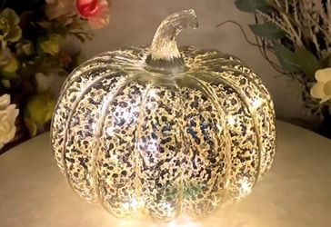 Halloween - Mercury Glass Pumpkin Light 🎃