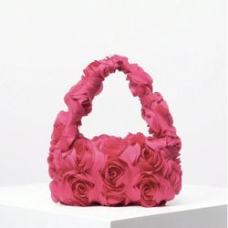 Rose Pattern Evening Clutch