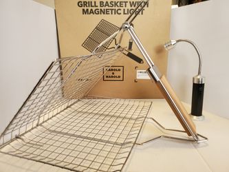 BBQ Grill Basket with Magnetic Light