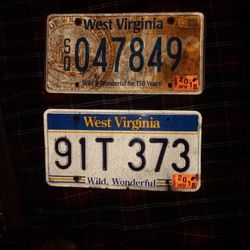 Old WV License Plates 