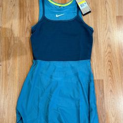 Nike Women's Blue Navy Racerback Tennis Dress Regular Size S