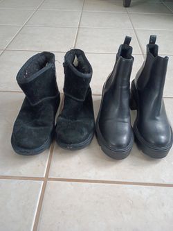 SLIGHTLY USED BLACK BOOTS