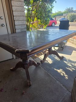 Furnitire Flippers-Double Pedestal Wooden Dining Table