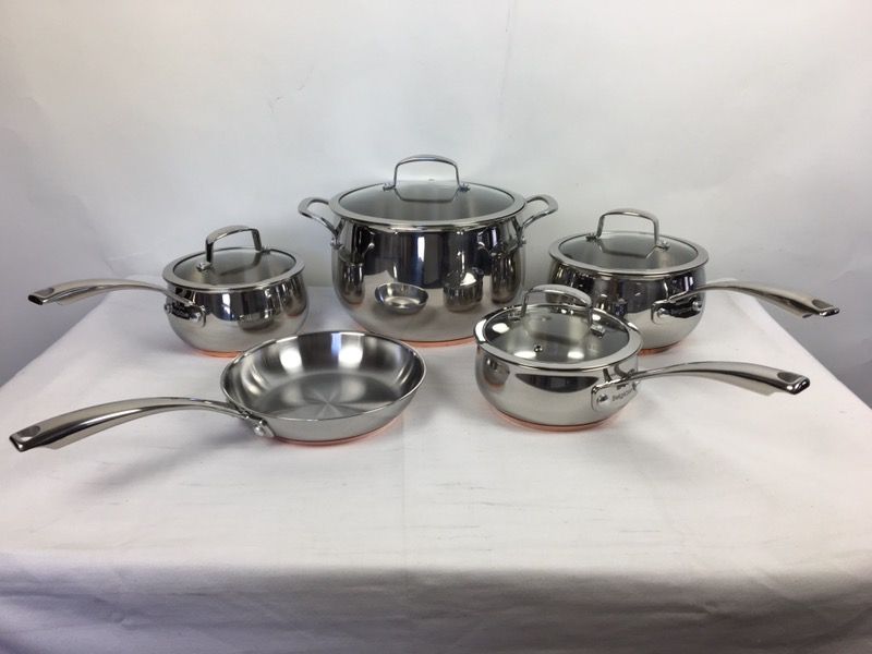 Belgique Stainless Steel Copper Bottom Cookware Set