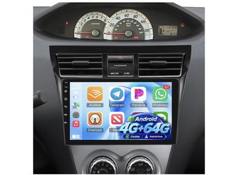 4+64G Radio for Toyota Yaris 2007-2012 Android Carplay Car Stereo Wireless Car Play/Android Auto/Bluetooth/9 inch Screen/32 EQ Audio/1280 * 720 Screen