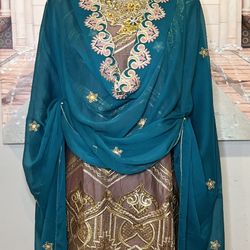 Pakistani Lawn With Embroidered Work 