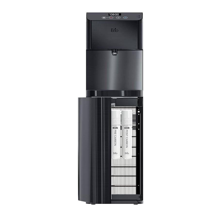 New In Box Brio Moderna Self-Cleaning Touchless Bottleless Water Cooler Dispenser - with 3-Stage Water Filter and Installation Kit, Motion Sensor, Tri