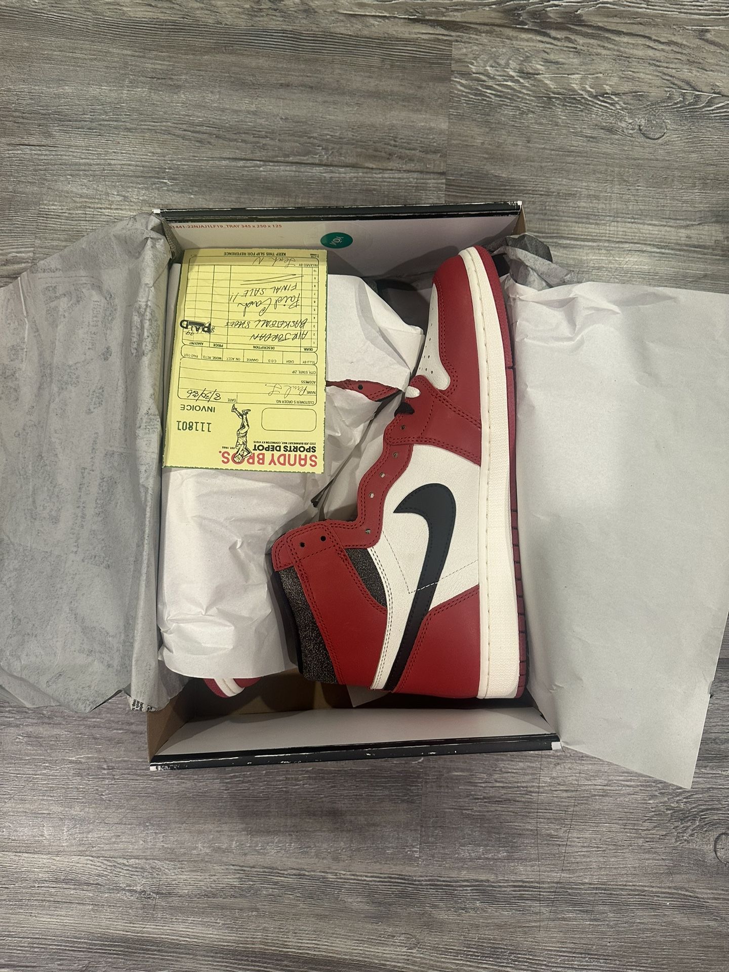 Air Jordan 1 High Og Lost And Found New Size 13