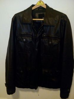 J. Ferrar modern fit leather jacket