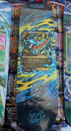 Santa Cruz x Pokémon Mega Charizard EX Skateboard Deck