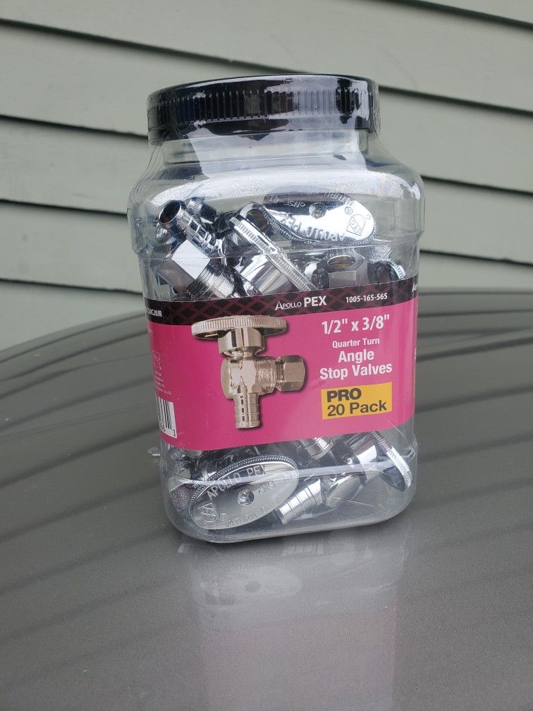 Sharkbite Pex 1/2 X 3/8 Angle Stop Valve 20 Pack