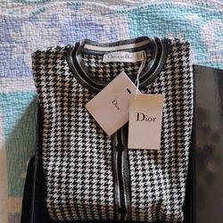 Cristian Dior Sueter Black And White Size Lg