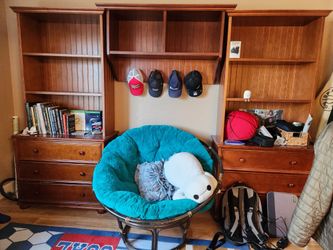 Dresser Shelves Bookcases Wall Unit With Desk And Keyboard Tray