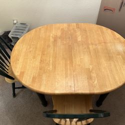 Large Wooden Table +2 Chairs