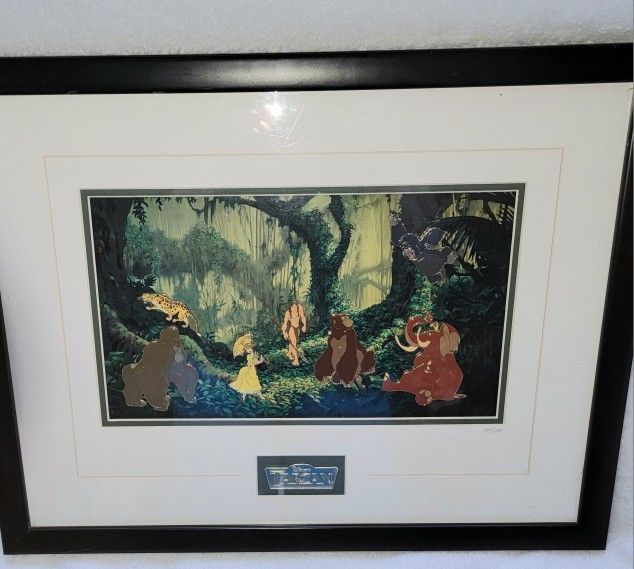 DISNEY TARZAN LIMITED EDITION FRAMED PIN SET WITH COA