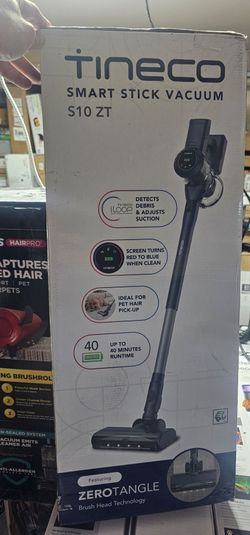 Tineco S10 ZT Smart Cordless Stick Vacuum, For Carpet & Hard Floors, ZeroTangle Brush & iLoop Smart Technology, 40 Minute Run-Time