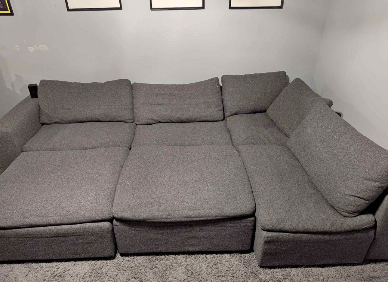 ✅( DELIVERY- No DEPOSIT)Great Grey Modular Sectional Sofa/ Couch 