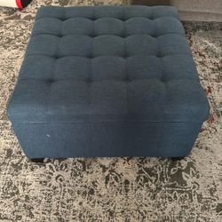Blue Ottoman With Storage