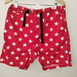 Vintage Y2K Ralph Lauren Denim & Supply Red White Stars Gorpcore Belt Shorts XL