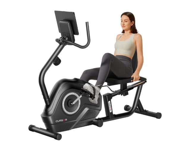 FITNESS Recumbent Exercise Bike, Stationary Bikes for Home with Adjustable Seat, 16-Level Magnetic Resistance Recumbent Exercise Bike for Home Gym Car