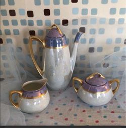 Iridescent Lusterware Tea Set 3 Piece