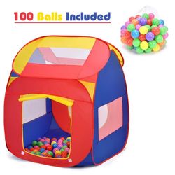 Portable Kid Baby Play House Indoor Outdoor Toy Tent Game Playhut With 100 Balls
