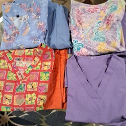 Previously Owned 4 sets of scrubs (Large) all for $22