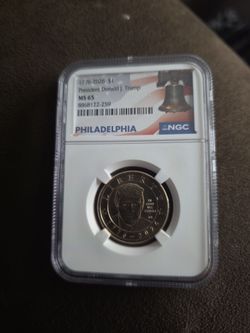 NGC MS65 Trump $1 Coin 1(contact info removed) Philadelphia