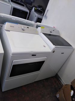 New scratch and dent Maytag top load washer and dryer set with 6 months warranty