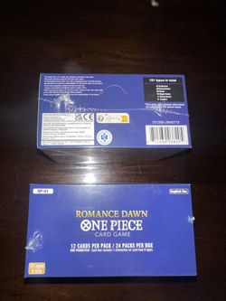 ONE) Sealed One Piece OP-01 Romance Dawn Booster Box (1) Blue Bottom  Pre-errata for Sale in Irwindale, CA - OfferUp