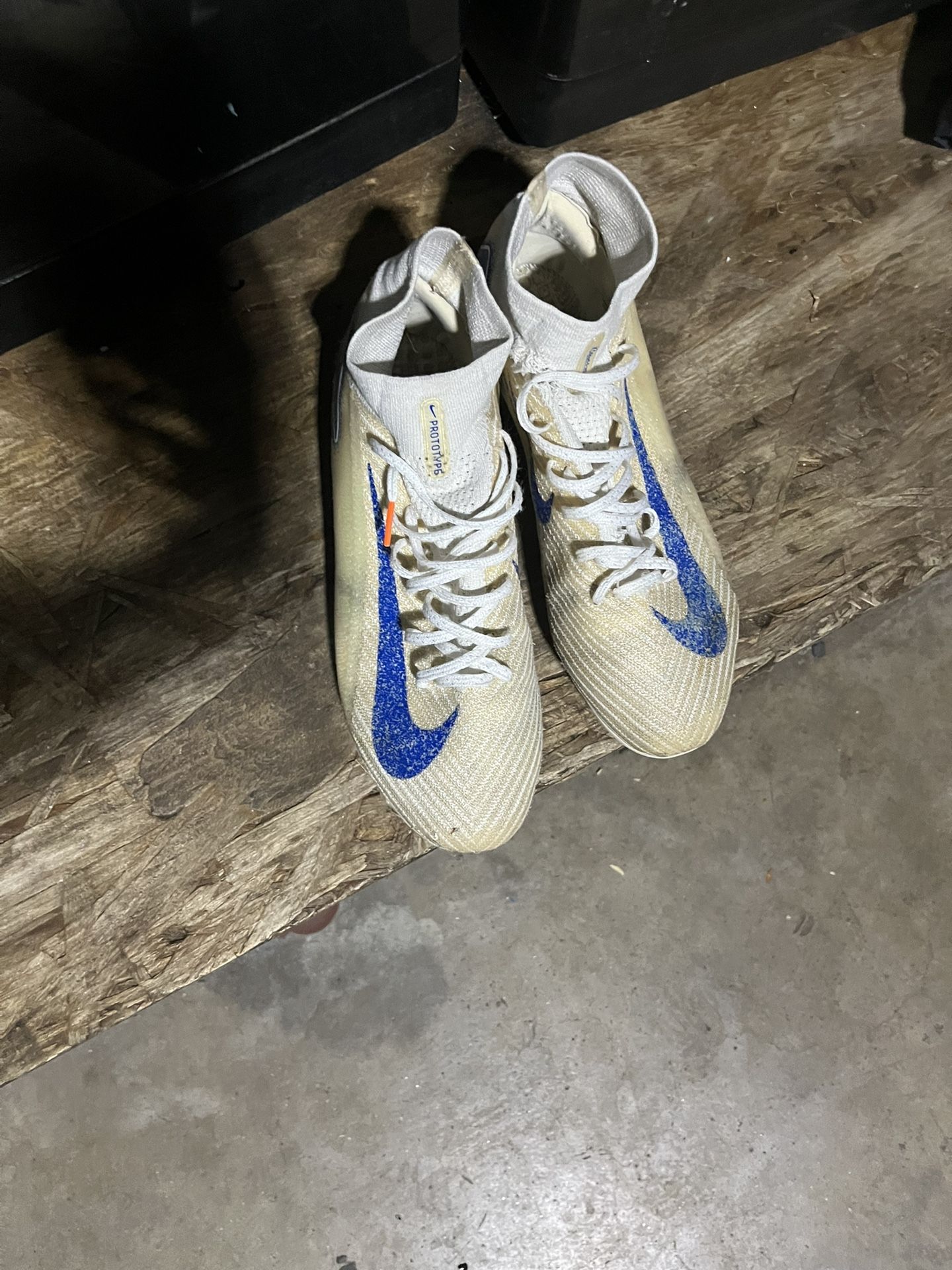 Nike Mercurial Size 9.5 White Blue ELITE 