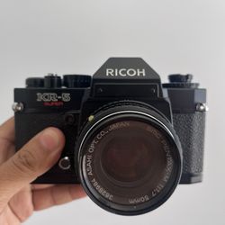 Ricoh K-R5 Film camera and lens.