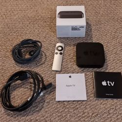 Apple TV with Box Remote Manual And HDMI