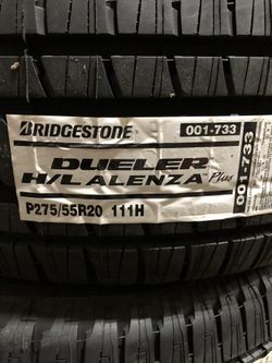 Brand New Tires (1) Bridgestone Dueler H/L Alenza Plus (275/55R20) (Single) ($159)