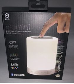 New Pom Gemini Wireless Speaker And LED Lamp Unopened 7 Colors Bluetooth FIRM PRICE