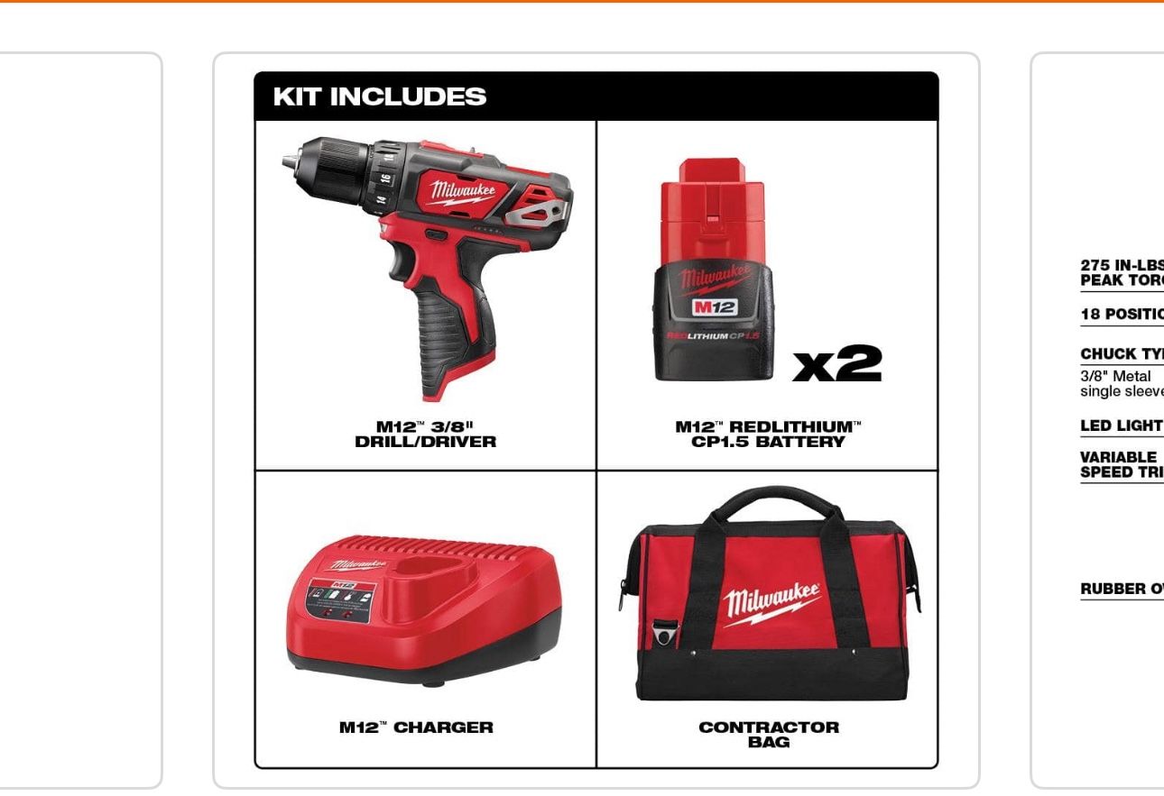 M12 Compact 3/8 From Driver Kit