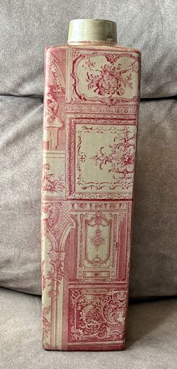 Beautiful Large Standing Vase Red And Gold