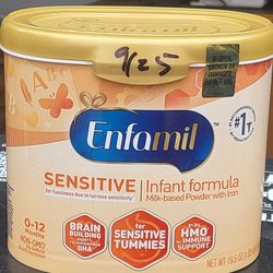Enfamil Sensitive Tubs Baby Formula $25