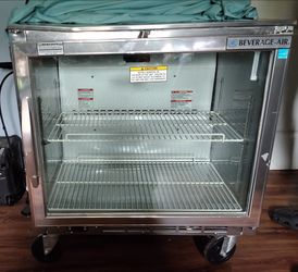 Beverage-Air commercial glass door undercounter or countertop reach-in refrigerator merchandiser