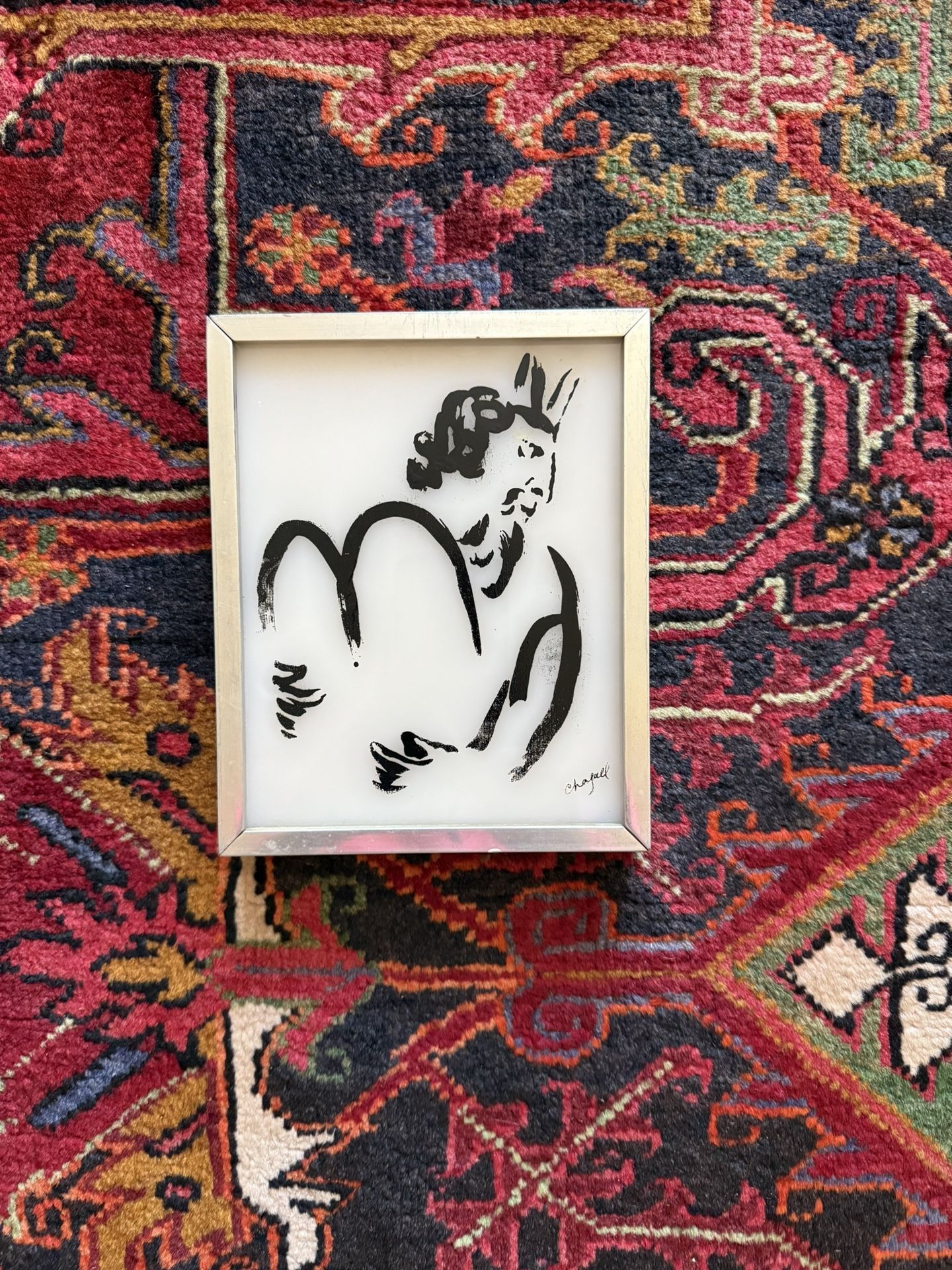 RARE Marc Chagall Signed Moses On Glass