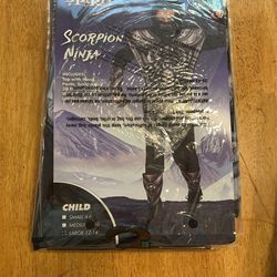 Scorpion Ninja Halloween Costume Large 12-14