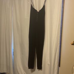 Black Button Up Jumpsuit